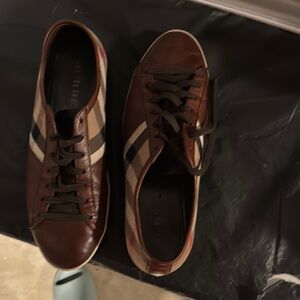 Burberry Men's Brown and Black Sneakers